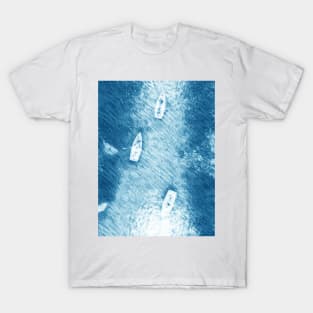 Canoeing journey in cyan T-Shirt